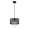 Z-Lite Kipton 1 Light Pendant, Matte Black & Clear 3037P11-MB - alternate 1